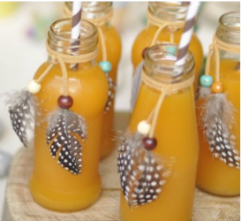 Feather Drinks Kids Party ideas