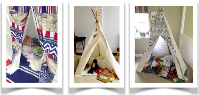 Teepees are safe reading spaces for children