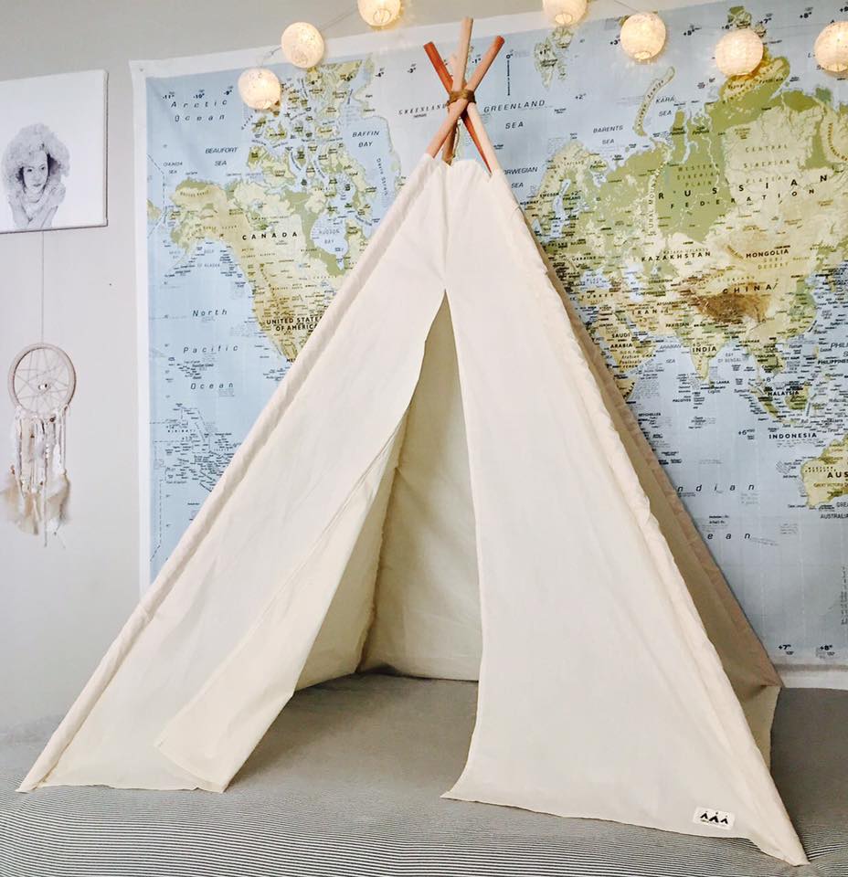 Small cream teepee