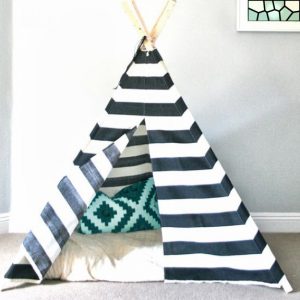 Black and white teepee