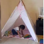 Teepees and playtents play tents in Zambia