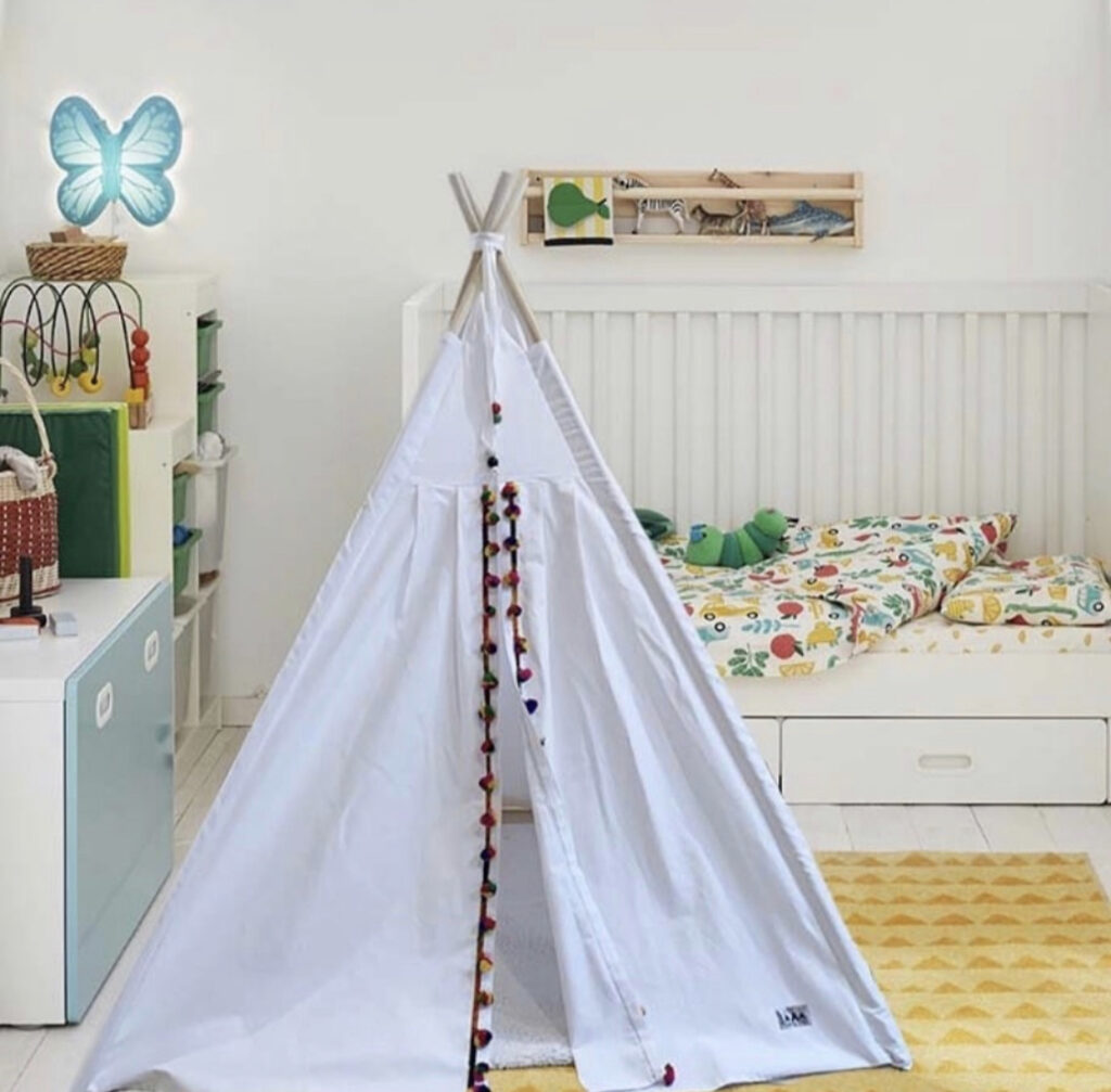 White teepee with trim of your choice